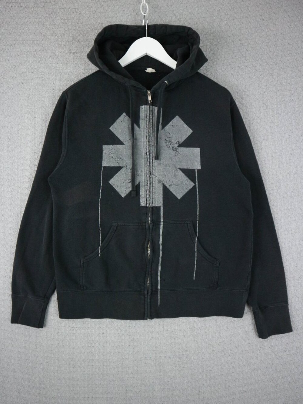 Vtg Y2k Red Hot Chili Peppers Zip Up Hoodie Black Mens Medium Vintage 2011